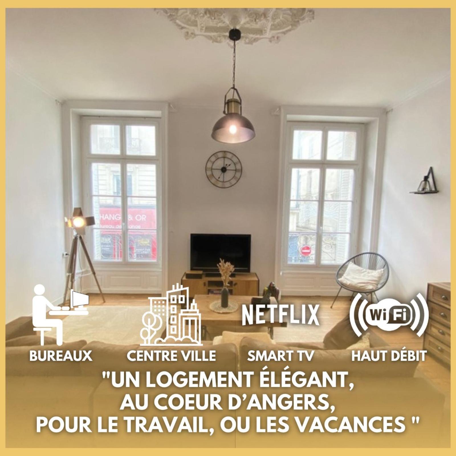 L'Appartement Privilege - 4 Chambres - Coeur D'Angers, Spacieux Et Elegant Bagian luar foto